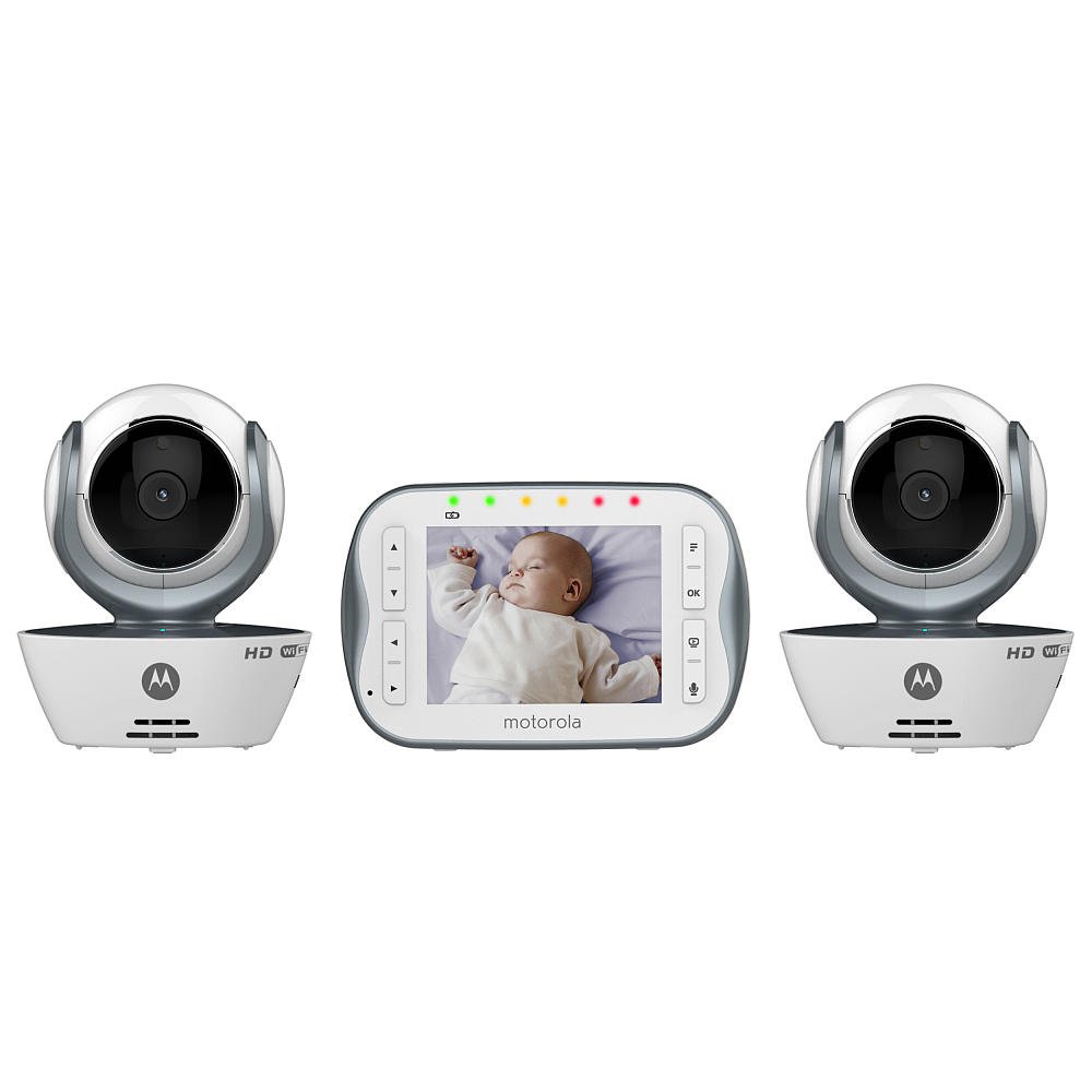 Motorola WiFi 3.5 Inch Video Baby Monitor Connect, Silver, Two Cameras