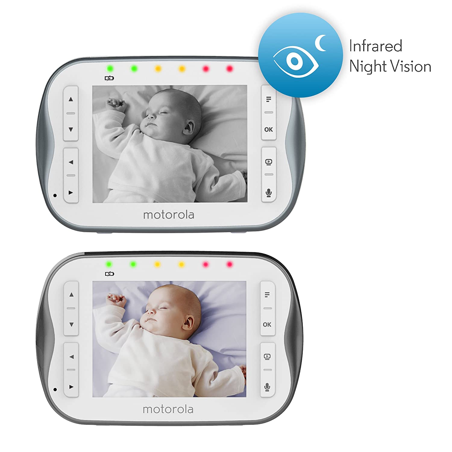 Motorola WiFi 3.5 Inch Video Baby Monitor Connect, Silver, Two Cameras