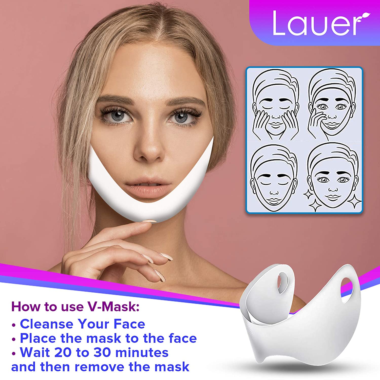 V Shaped Slimming Face Mask Double Chin Reducer V Line Lifting Mask Neck Lift Tape Face Slimmer Patc