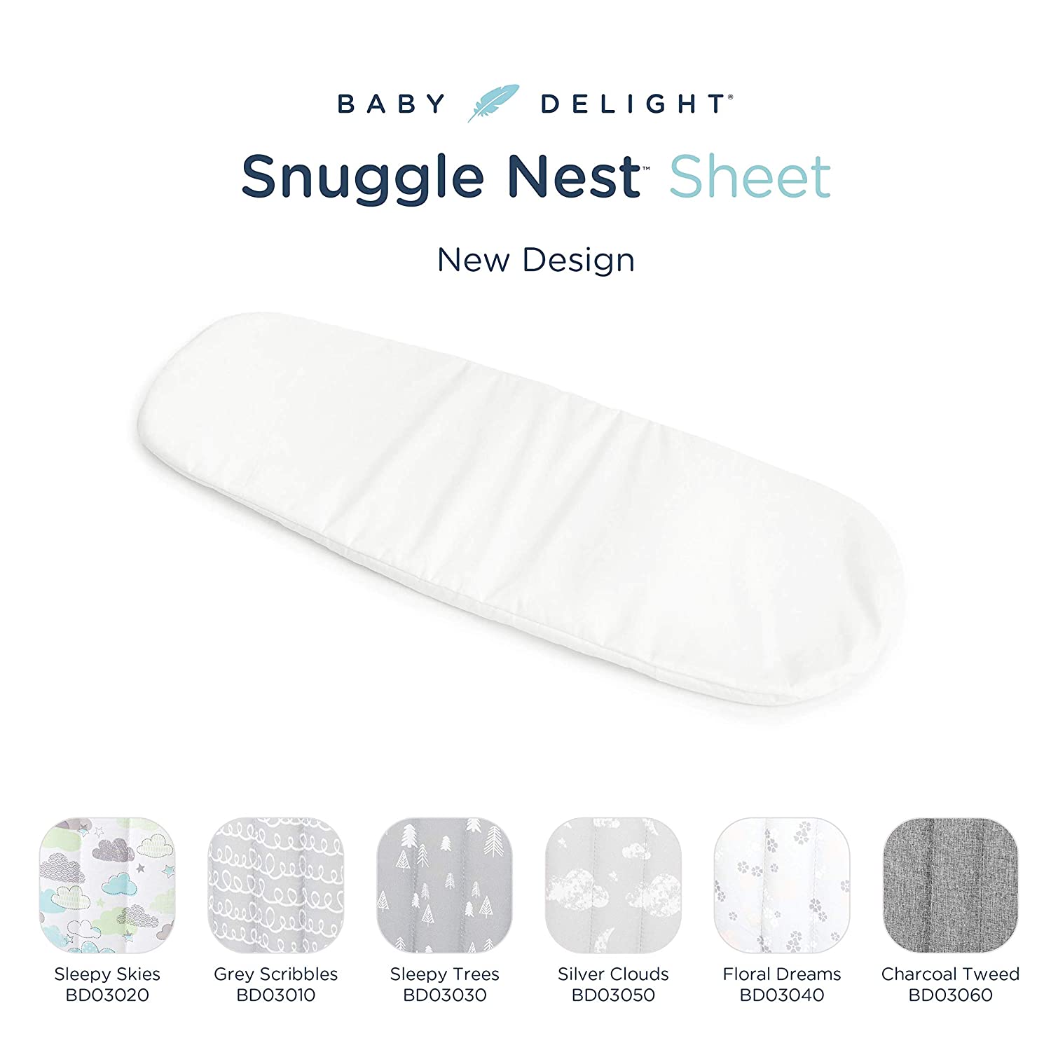 Baby Delight Snuggle Nest Sheet | White | 1-Pack
