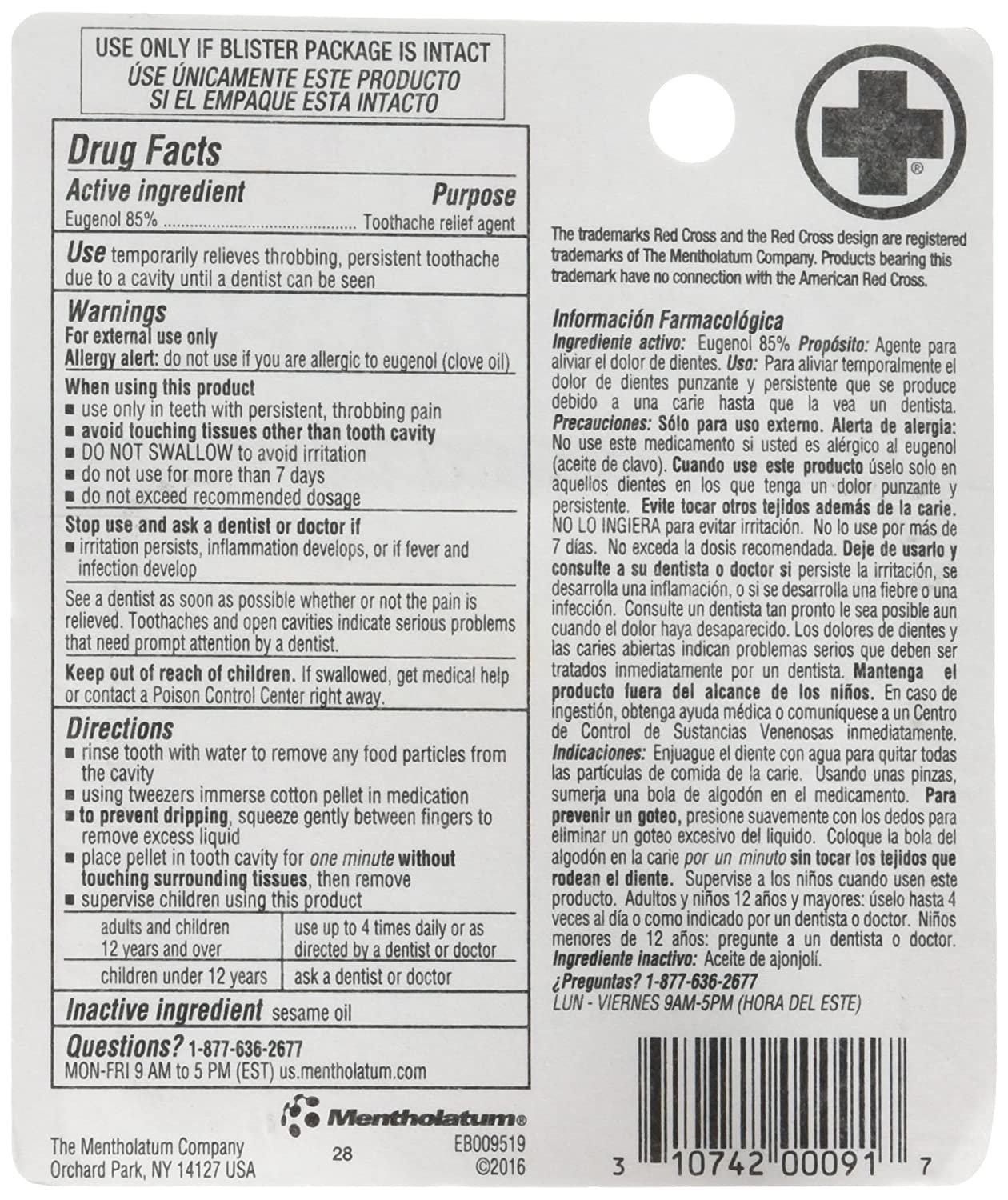 Red Cross Toothache Complete Medication Kit 0.12 oz Pack of, 2 Count