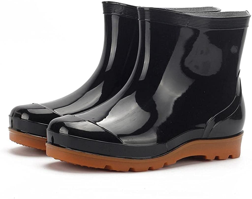 Aunimeifly Short rain Boots for Women and Waterproof Garden Shoes Stylish Light Ankle Rain Shoes and