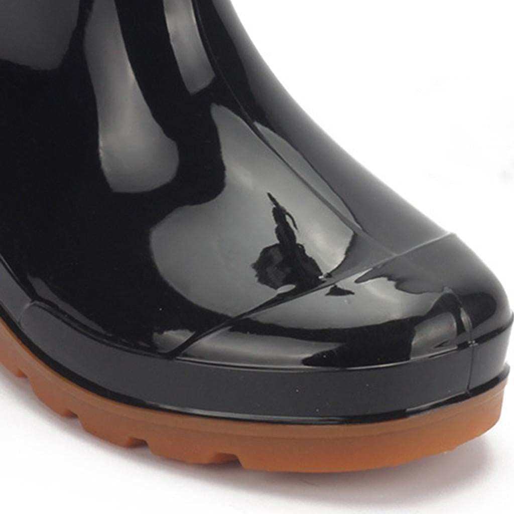 Aunimeifly Short rain Boots for Women and Waterproof Garden Shoes Stylish Light Ankle Rain Shoes and