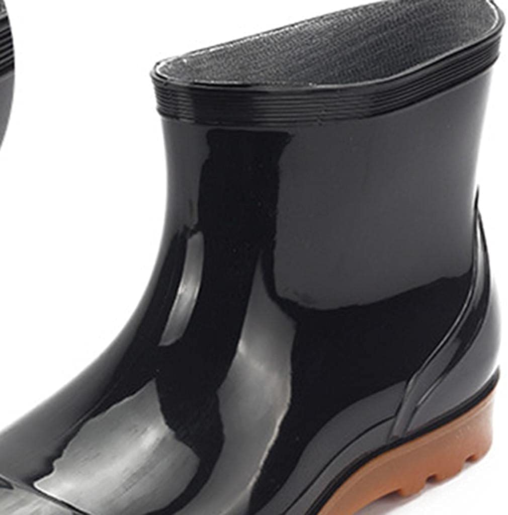 Aunimeifly Short rain Boots for Women and Waterproof Garden Shoes Stylish Light Ankle Rain Shoes and