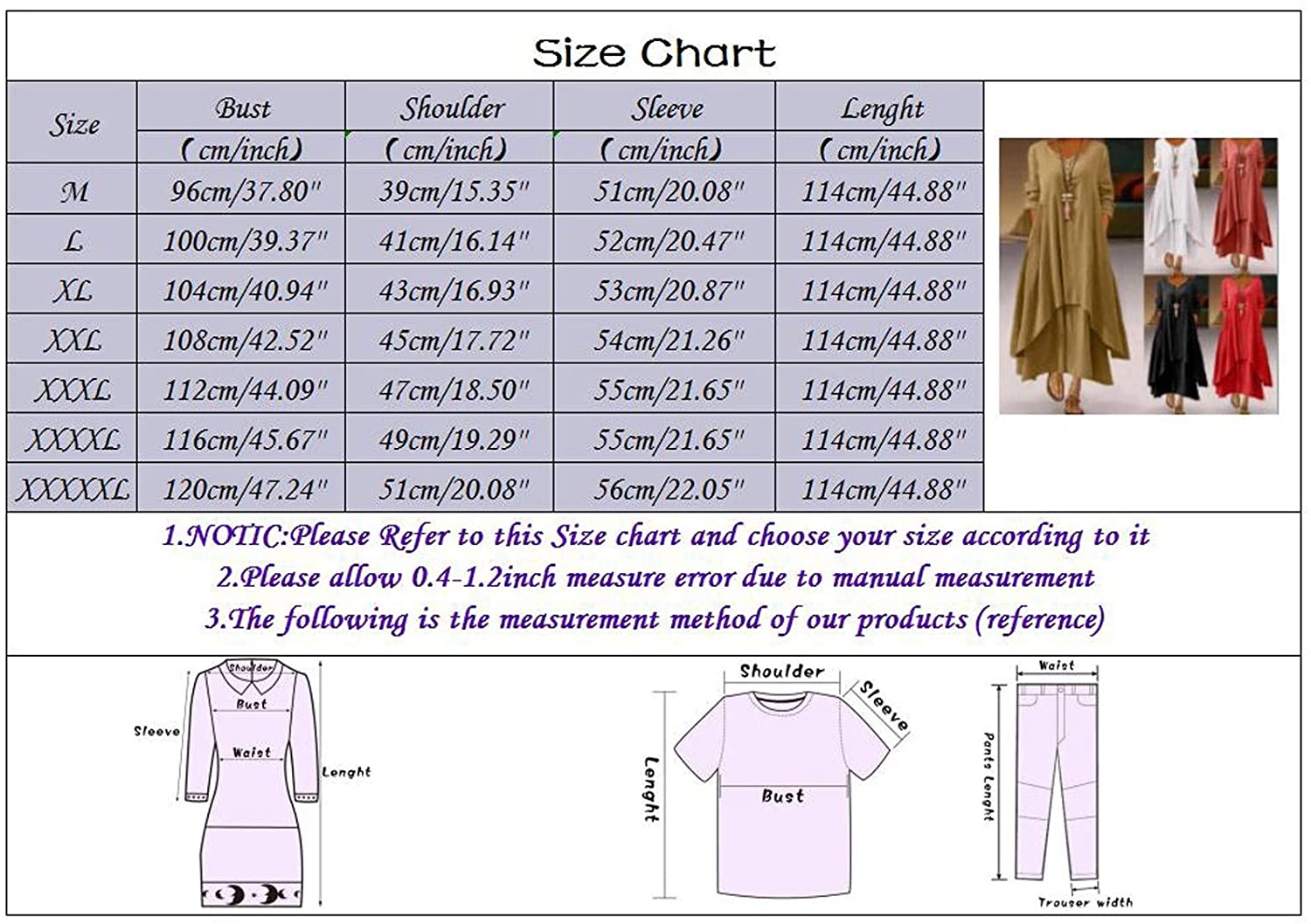 WYTong Women Casual Dress O-Neck Irregular Loose Long Dress Plus Size Maxi Dresses Summer Casual Boh