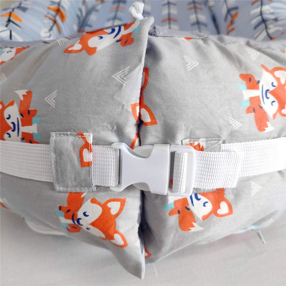 Abreeze Fox Baby Lounger Baby Nest Arrow Portable Super Soft Organic Cotton and Breathable Newborn L