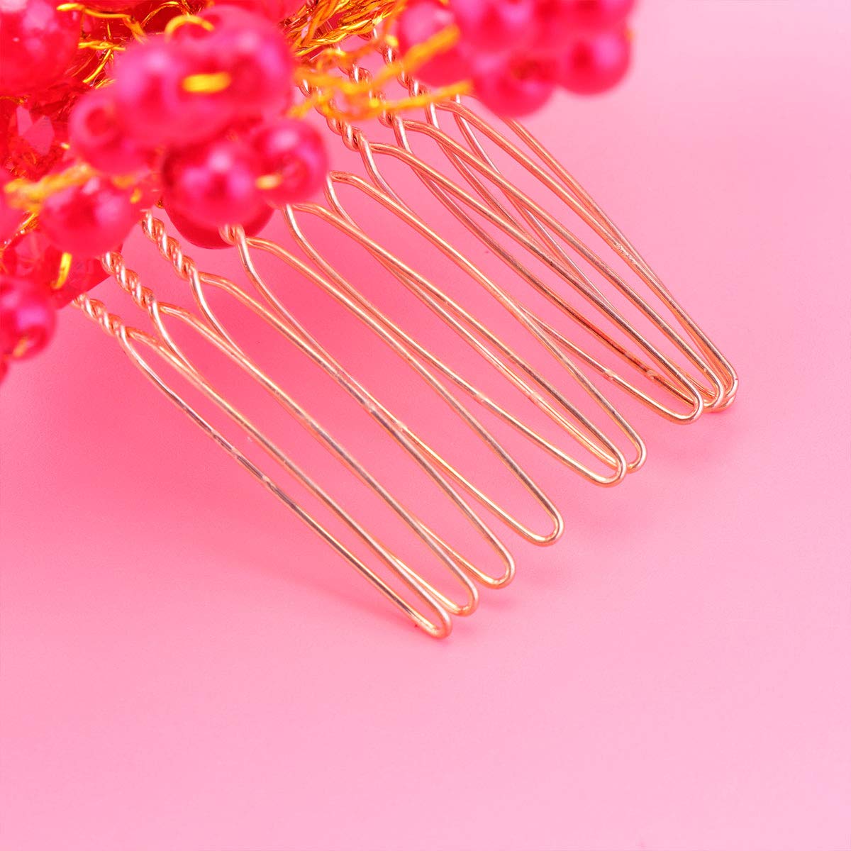 Beaupretty 2pcs Manmade Pearl Hair Side Combs Bridal Headdress Wedding Ceremony Headwear Hair Access