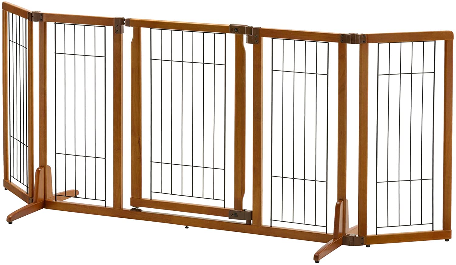 Richell Wide Premium Plus Freestanding Pet Gate with Door, 55