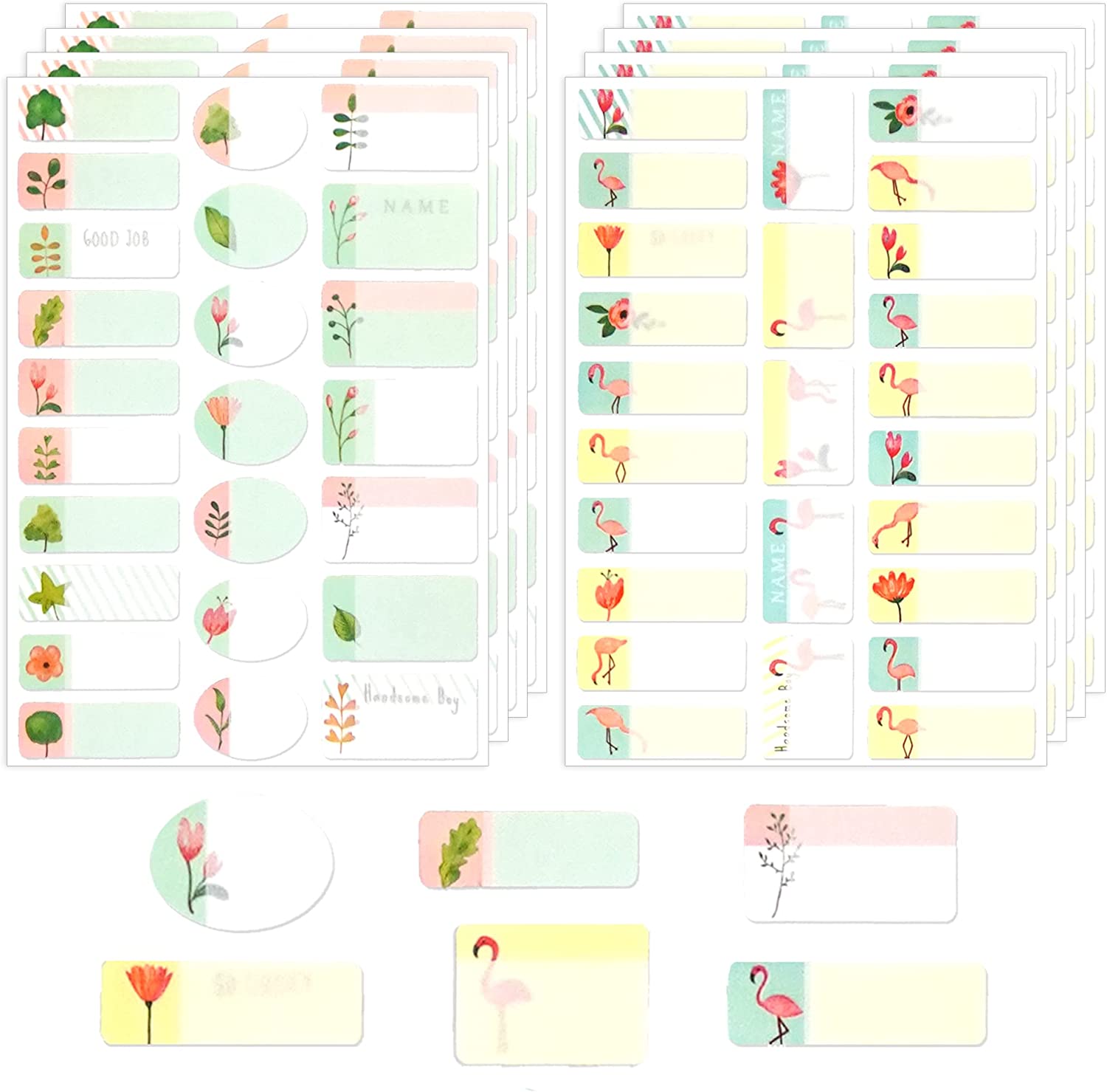 196pcs Personalized Baby Bottle Labels Name Labels for Kids Daycare School Supplies Waterproof Custo