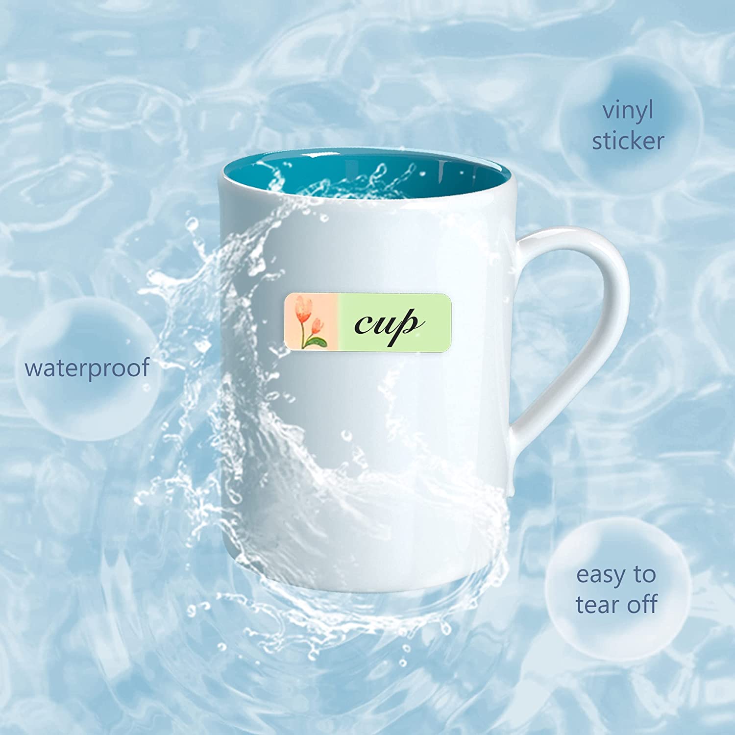 196pcs Personalized Baby Bottle Labels Name Labels for Kids Daycare School Supplies Waterproof Custo