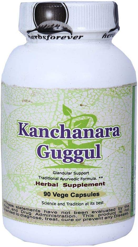 Kanchnara Guggulu (Ayurvedic Ancient Formulation) (Herbal Supplement) 90 Vege Capsules, 800 Mg - Con