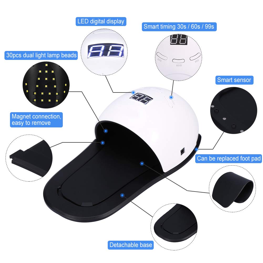 Clear Display Materials Nail Dryer Machine, Nail Gel Polish Drying Machine, Salon Shop for Home(U.S.