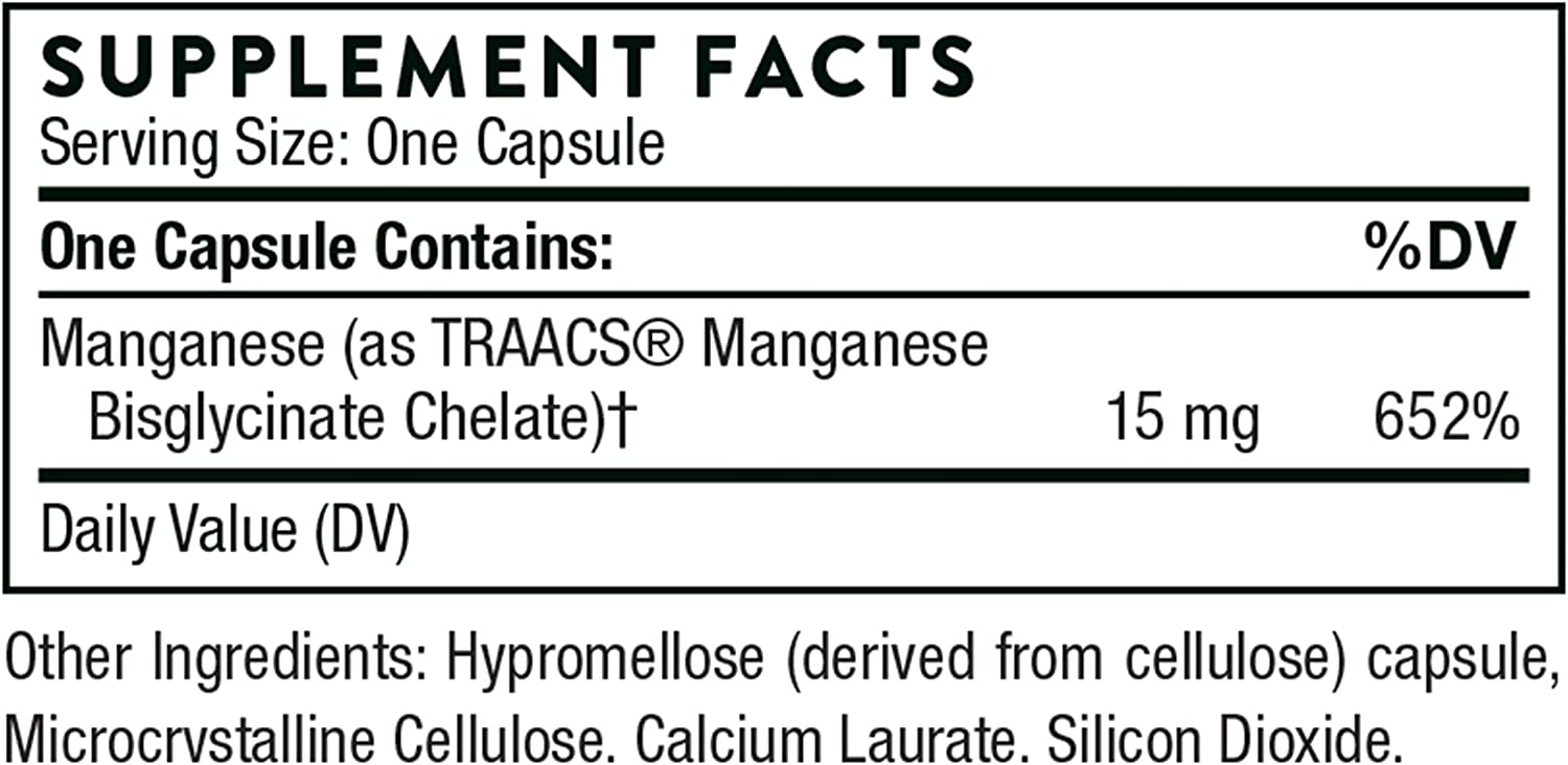 Thorne Research Manganese Bisglycinate Essential Mineral Support