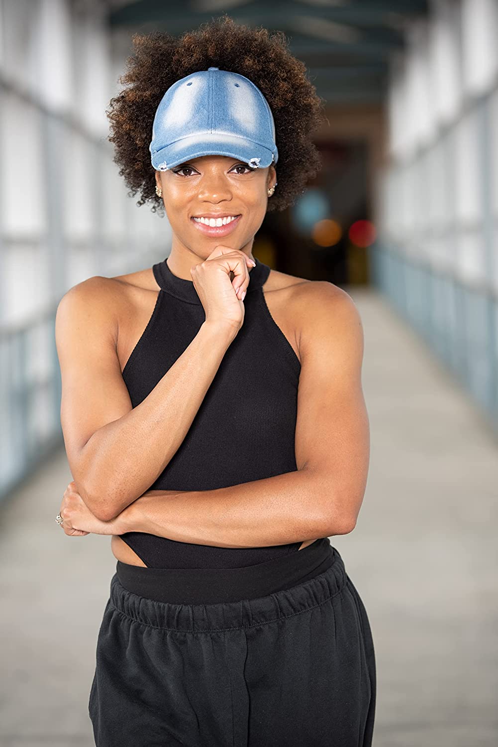 Beautifully Warm Satin Lined Baseball Hat for Women | Ponytail Hat for Curly Natural Hair | Backless