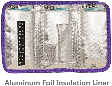 CHILDHOOD Waterproof Insulin Cooler Travel Case Temperature Display Medication Insulated Cooling Bag