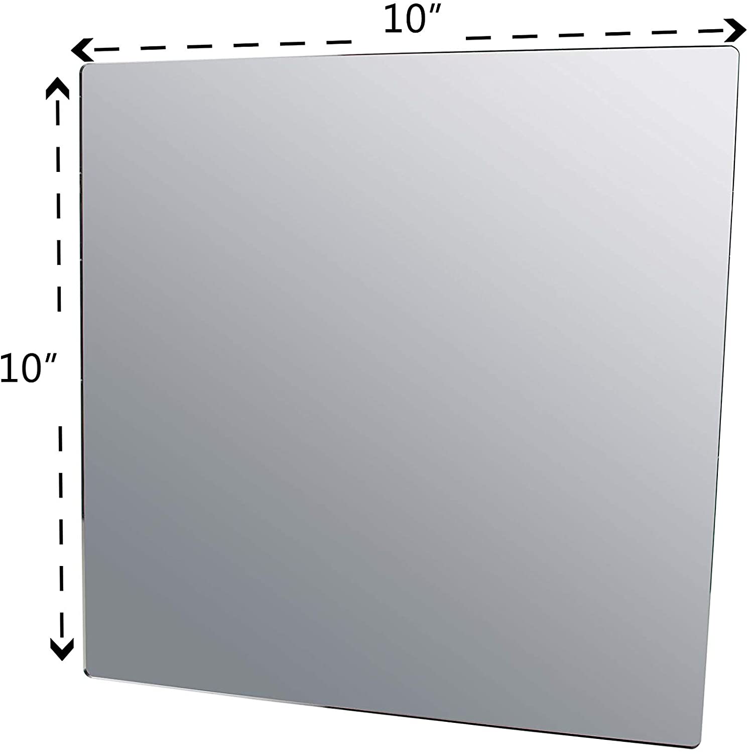 Marketing Holders 11”W Sheet Mirror w/Rounded Corners DIY Wall Decor Vanity Home Architectural Des