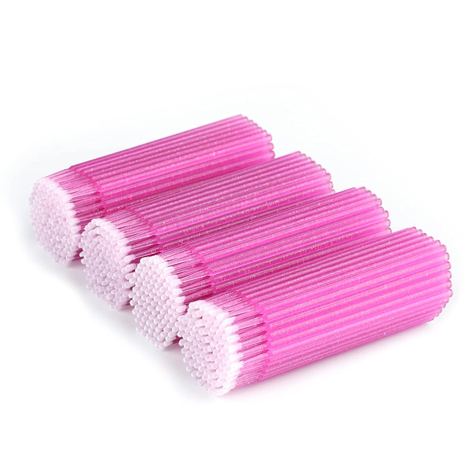 400PCS Crystal Micro Brush Applicator Disposable Micro Cotton Swabs for Eyelash Extensions Makeup Cl