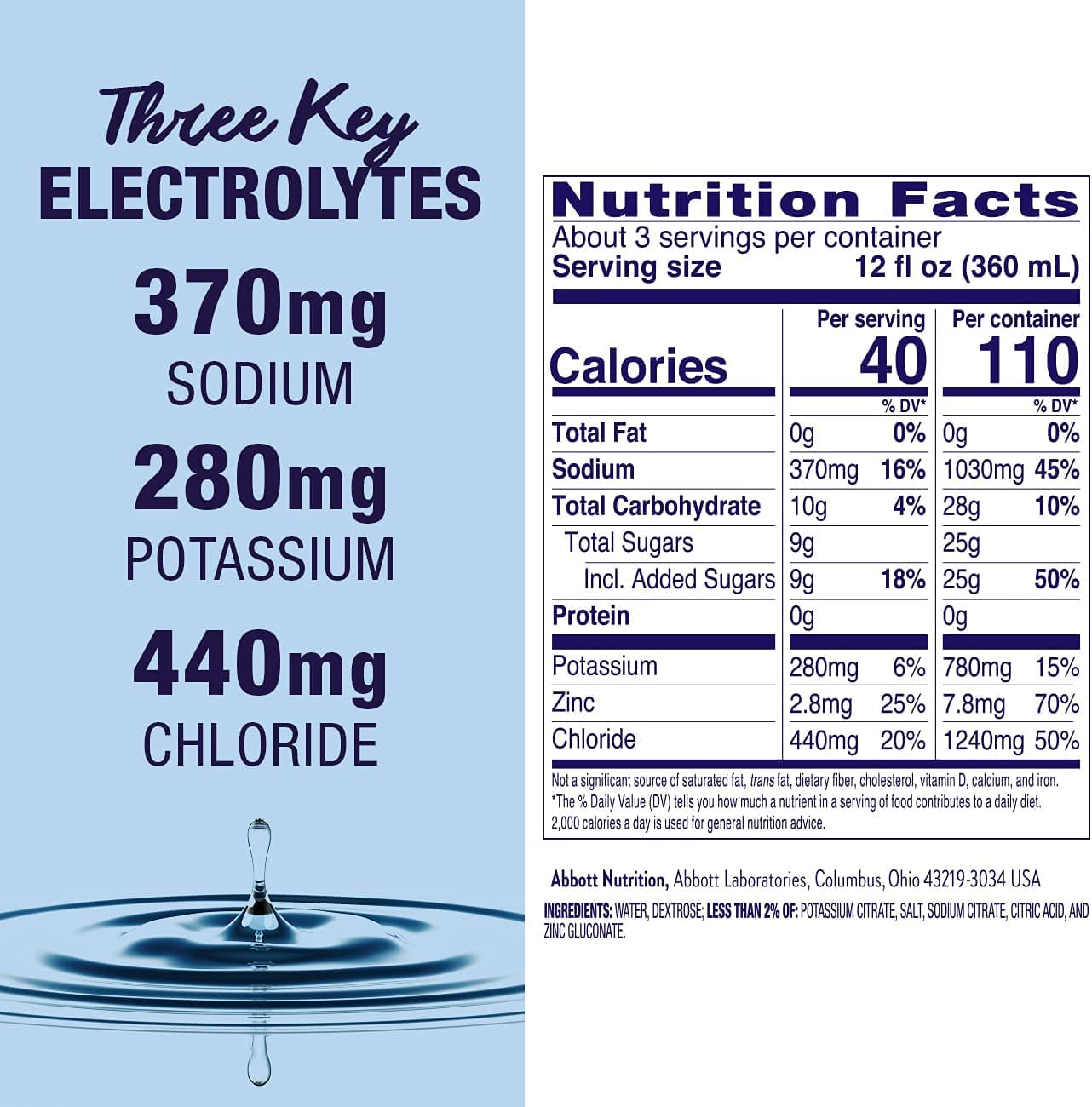 Pedialyte Electrolyte Solution, Hydration Drink, 1 Liter, 8 Count, Unflavored