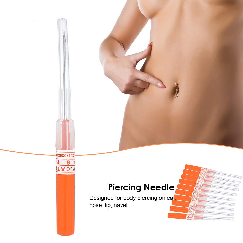 Ear Nose Piercing Needles - Yuelong 50PCS 14 Gauge Piercing Needles IV Catheter Needles for Piercing