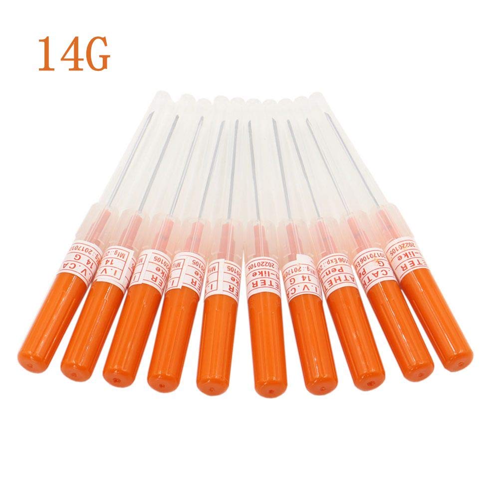 Ear Nose Piercing Needles - Yuelong 50PCS 14 Gauge Piercing Needles IV Catheter Needles for Piercing