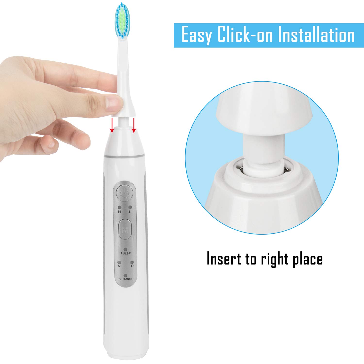 Replacement Toothbrush Head for YaFex Double-Action Smart Floss System