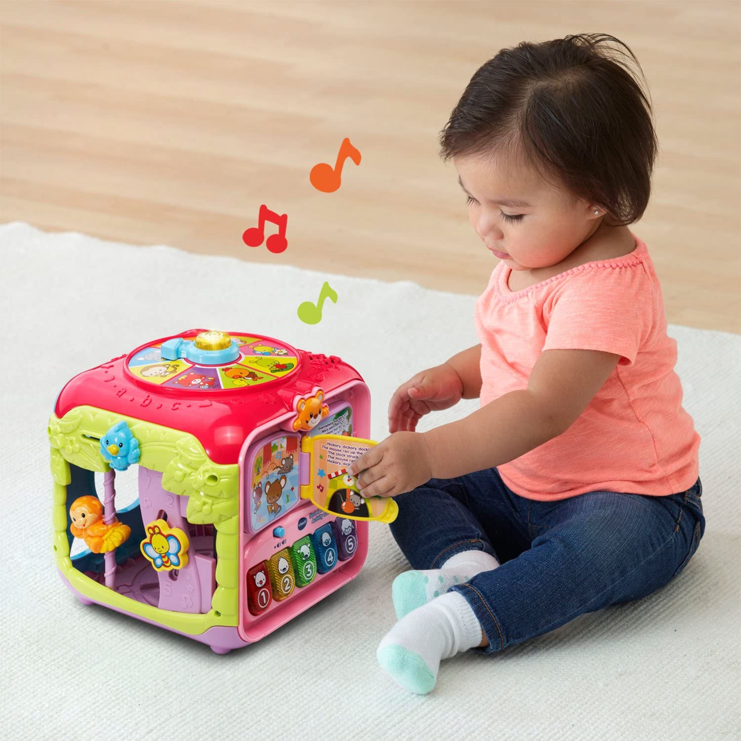 VTech Sort and Discover Activity Cube, Pink