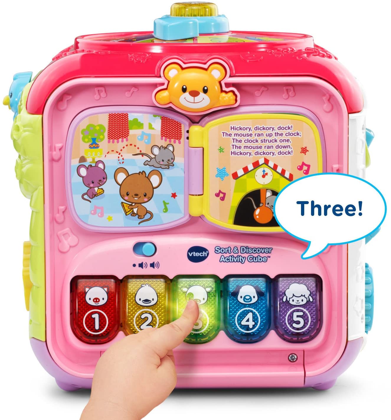 VTech Sort and Discover Activity Cube, Pink