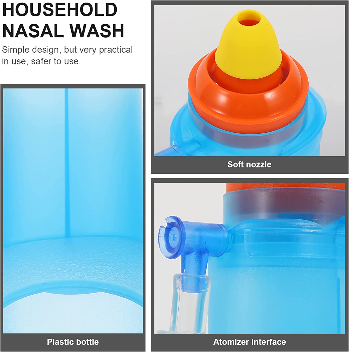 DOITOOL Neti Pot Sinus Rinse Bottle Nasal Wash Bottle Allergy Cleaner Pressure Nasal Irrigation Syst