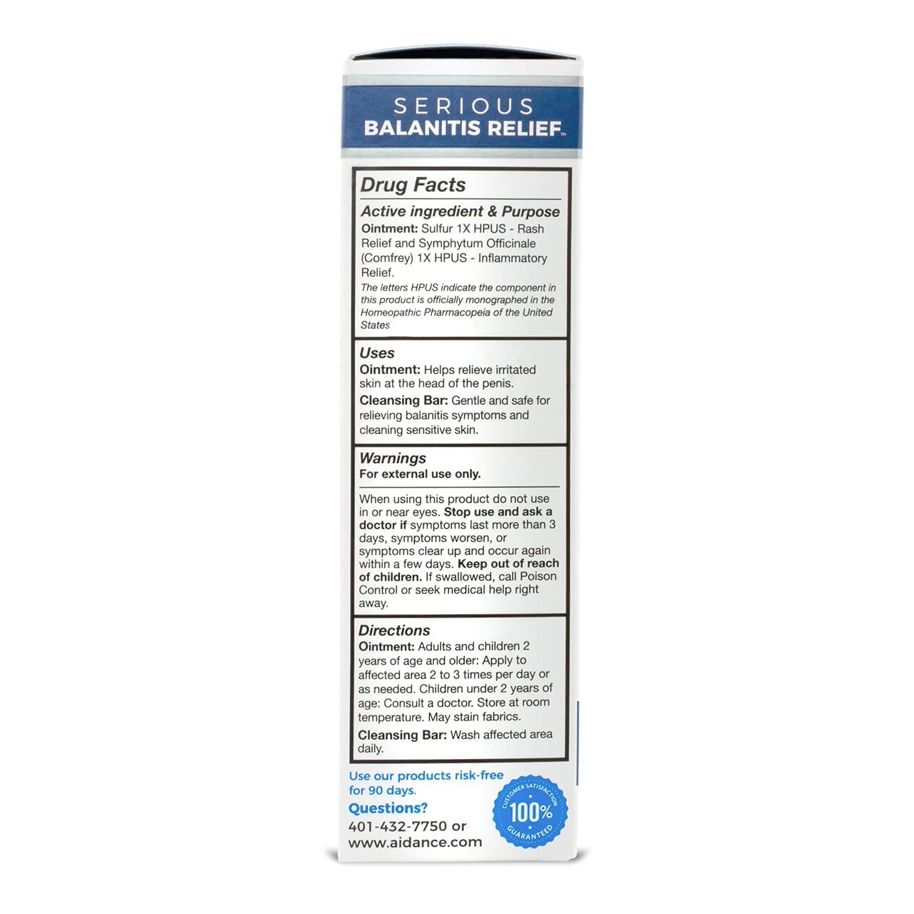 Balanitis Treatment 2-Product Ointment and Cleansing Bar System by Terrasil with All-Natural Activat