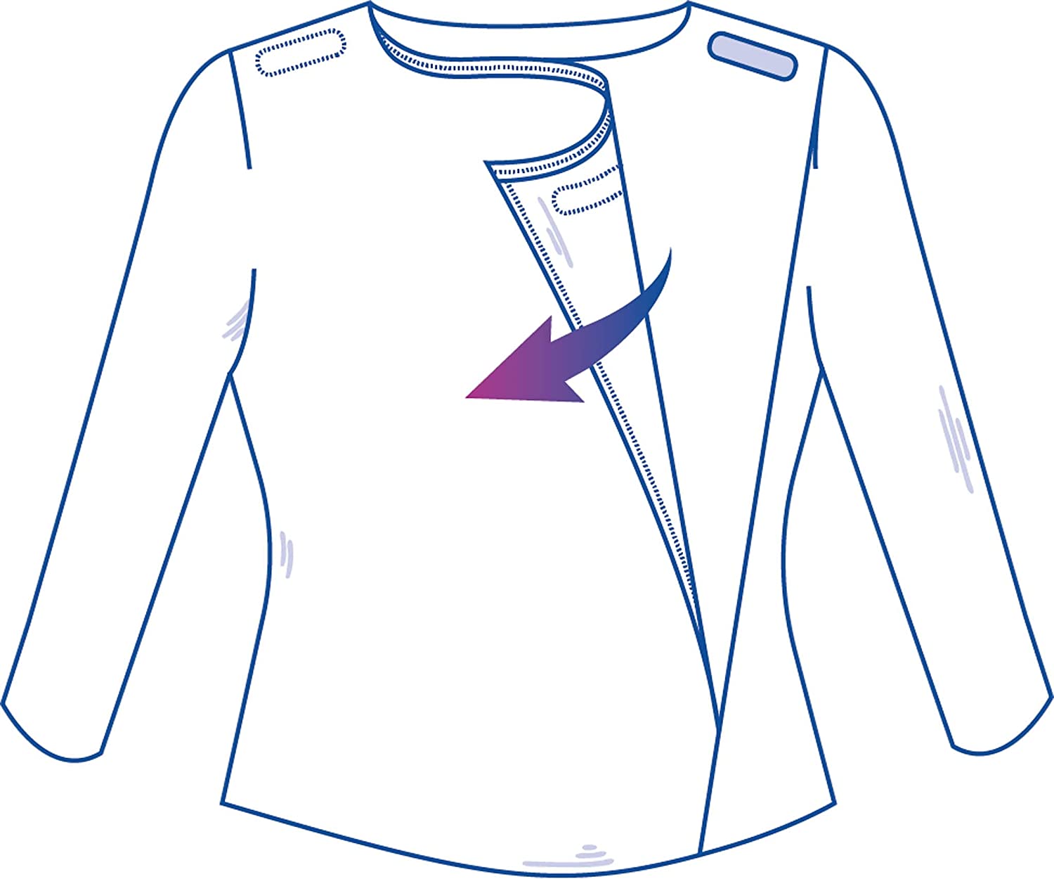 Ovidis Adaptive Top Open Back Clothing Senior Disabled Women - Touki