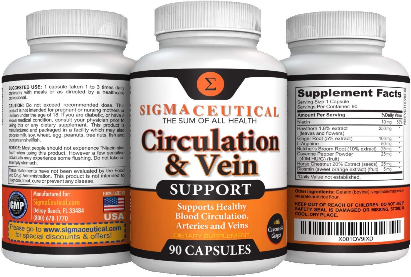 Varicose Vein Treatment - Leg Circulation Supplement - Diosmin Leg Vein Support - Circulation Vein S
