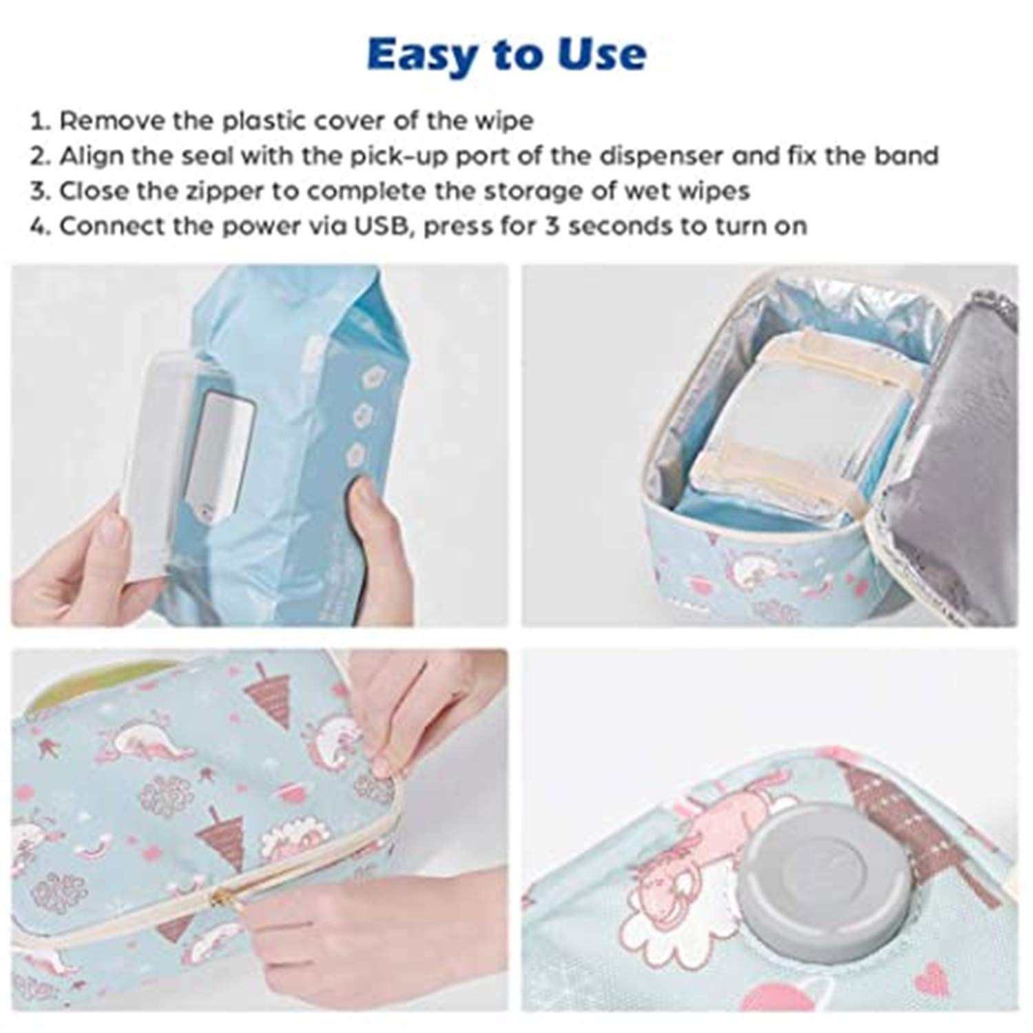 Baby Wipe Warmer and Baby Wet Wipes Dispenser | Baby Wipes Warmer for Babies | Diaper Wipe Warmer fo