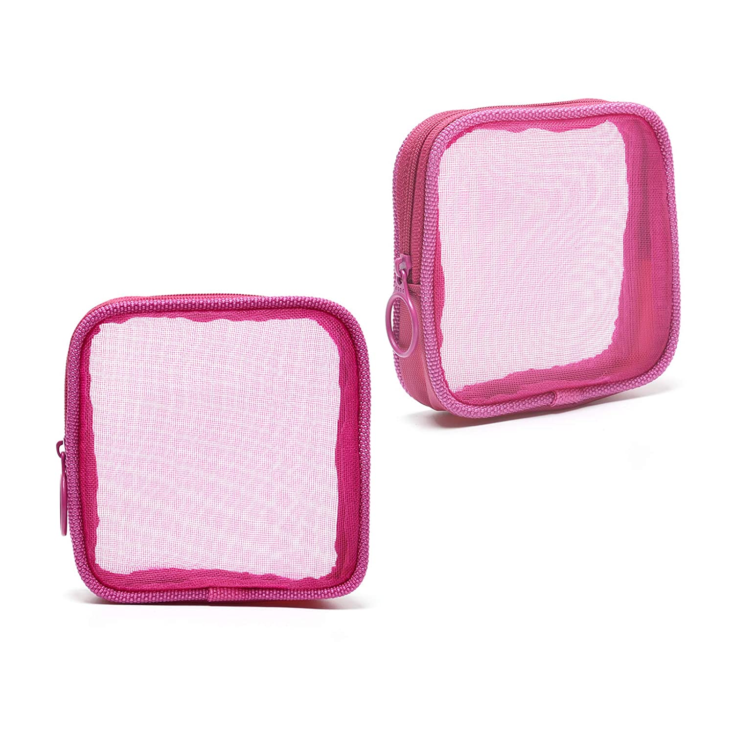 Patu Mesh Travel Toiletry Bag, Transparent Standing Pouch, Portable Shaving Washing Kits Organizer,