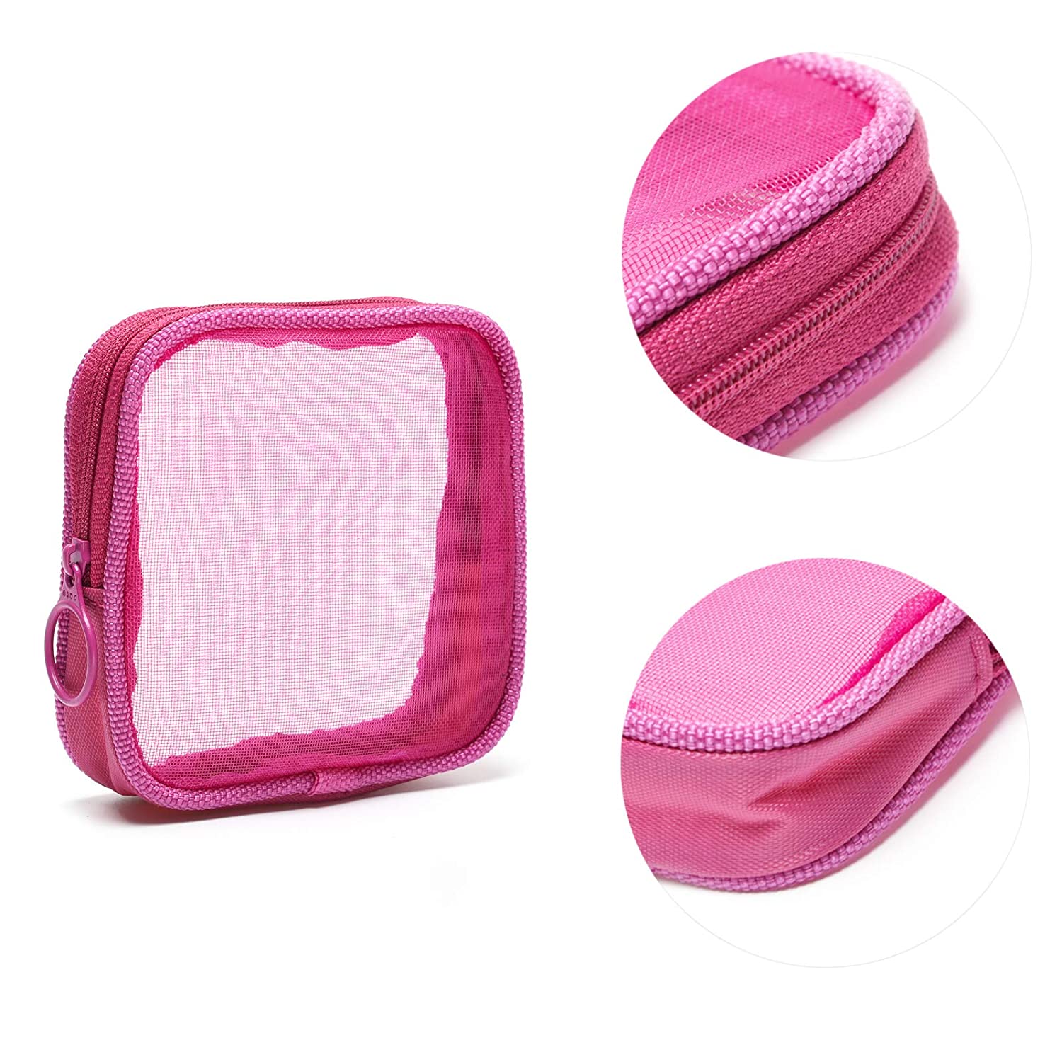 Patu Mesh Travel Toiletry Bag, Transparent Standing Pouch, Portable Shaving Washing Kits Organizer,