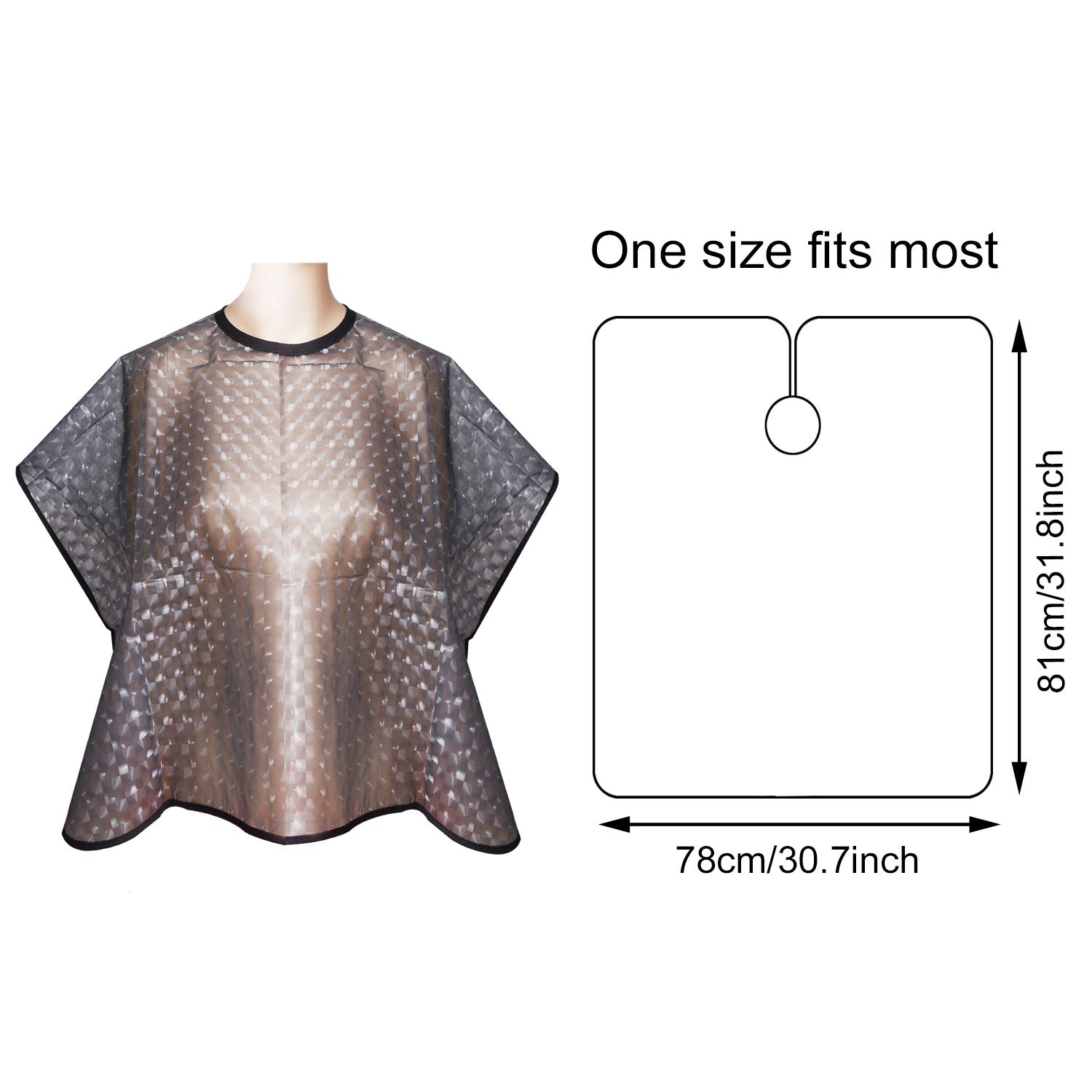 Noverlife Waterproof Chemical Resistant Short Barber Cape, Hair Conditioning Hot Oil Shawl Cloth for