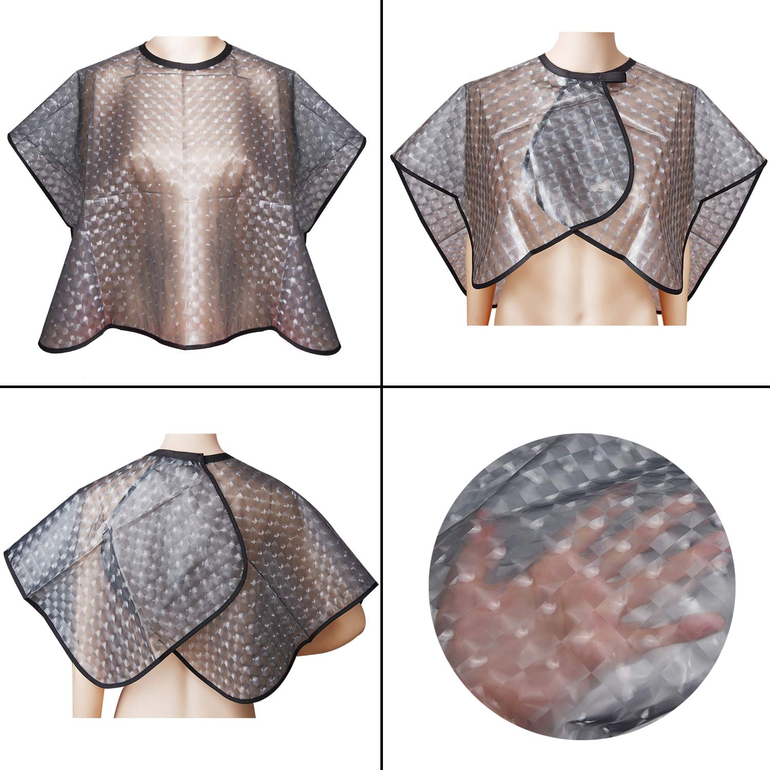 Noverlife Waterproof Chemical Resistant Short Barber Cape, Hair Conditioning Hot Oil Shawl Cloth for