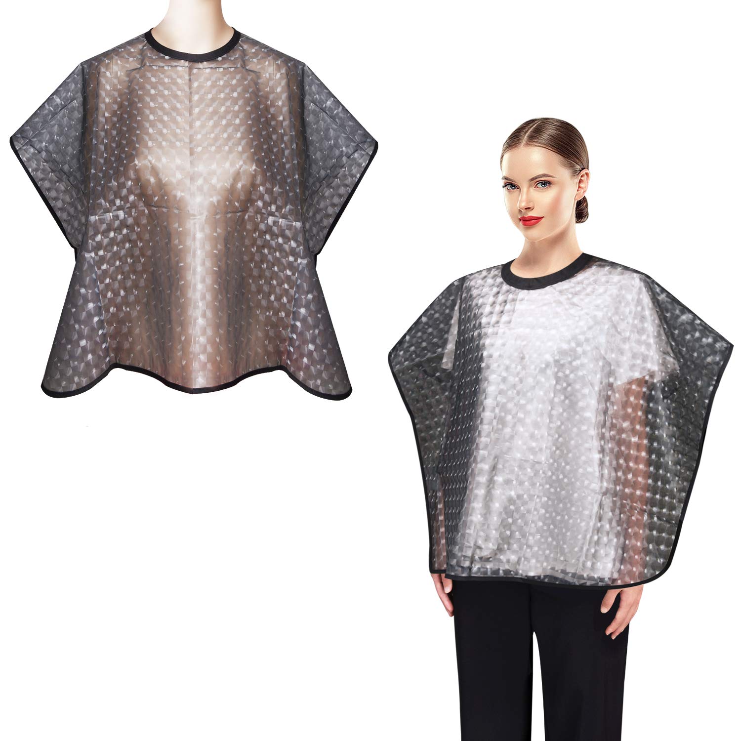 Noverlife Waterproof Chemical Resistant Short Barber Cape, Hair Conditioning Hot Oil Shawl Cloth for