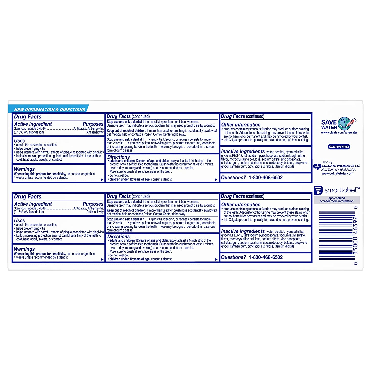 Colgate Total Whitening Toothpaste with Stannous Fluoride and Zinc