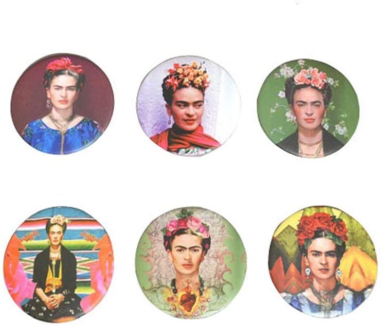 Frida Kahlo Compact Mirrors Party Favors Assorted Prints 6Pc or 12 Pc Lot (CosAM17) (Assorted 12)