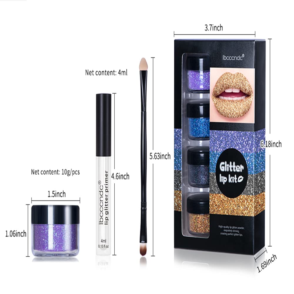 Ibcccndc Stay Golden Cosmetics Glitter Lip Kit Gloss Lipstick Metallic Glitter Lipstick Long Lasting