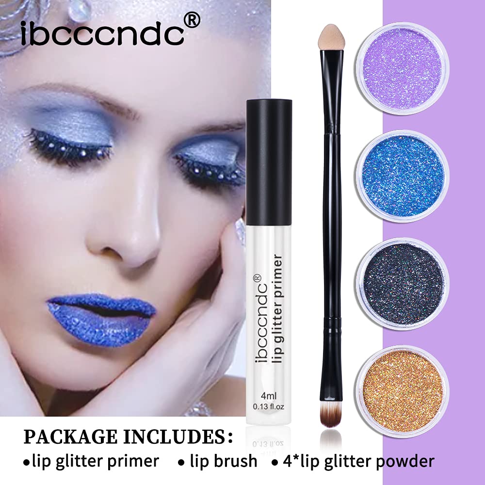 Ibcccndc Stay Golden Cosmetics Glitter Lip Kit Gloss Lipstick Metallic Glitter Lipstick Long Lasting