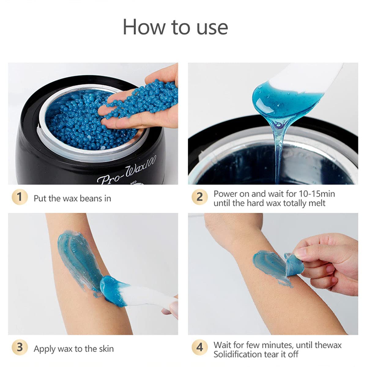 Hard Wax Beads, Hair Removal Waxing Beads For Men Women, Hard Wax Beans For Body, Bikini, Legs, Unde