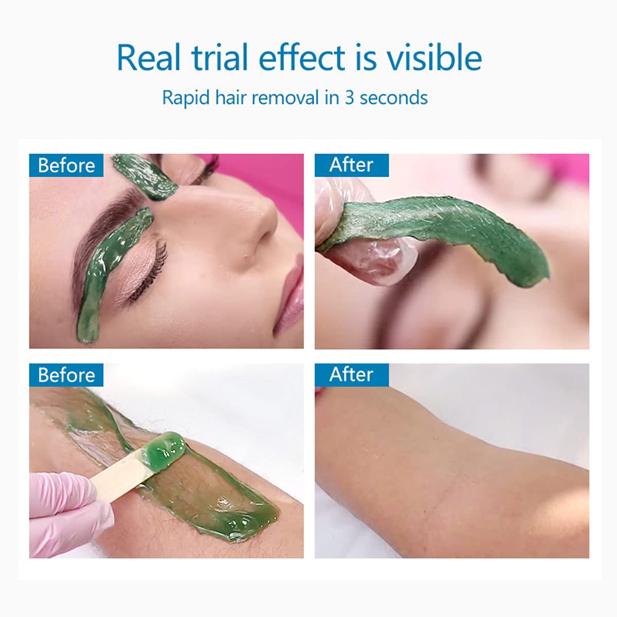 Hard Wax Beads, Hair Removal Waxing Beads For Men Women, Hard Wax Beans For Body, Bikini, Legs, Unde