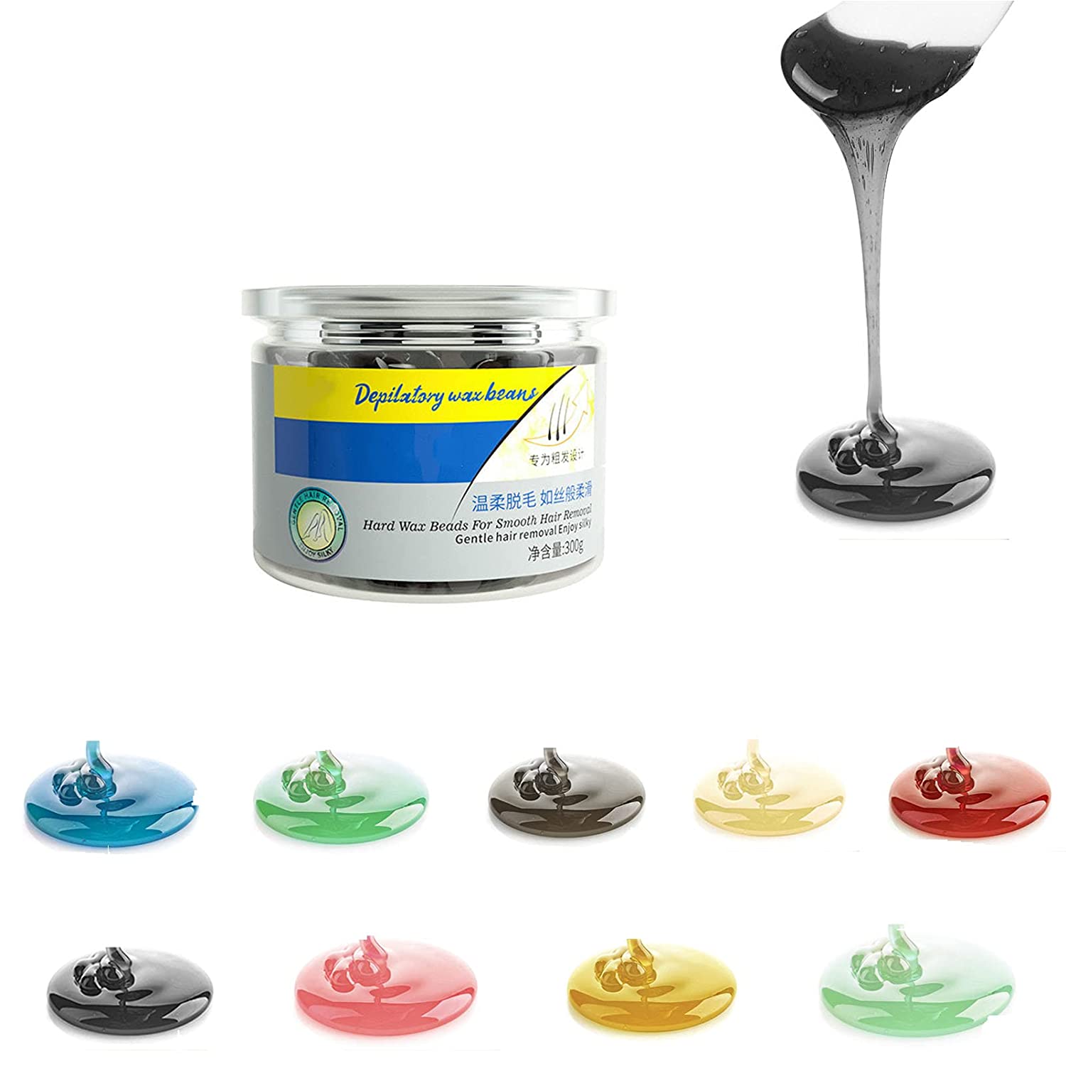 Hard Wax Beads, Hair Removal Waxing Beads For Men Women, Hard Wax Beans For Body, Bikini, Legs, Unde