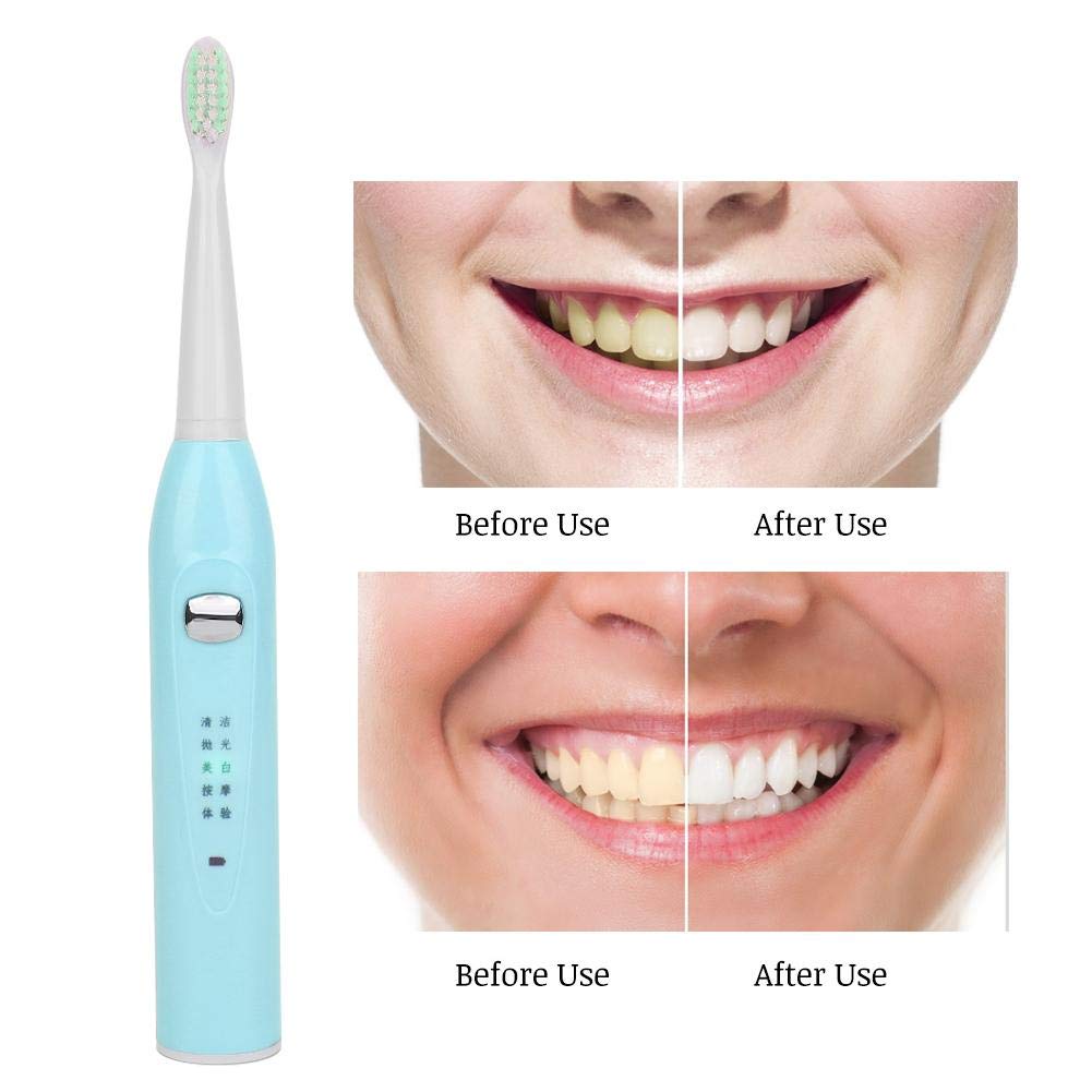 Electric Sonic Toothbrush, USB Rechargeable Power Toothbrush, Soft Hair Waterproof Adult Automatic T