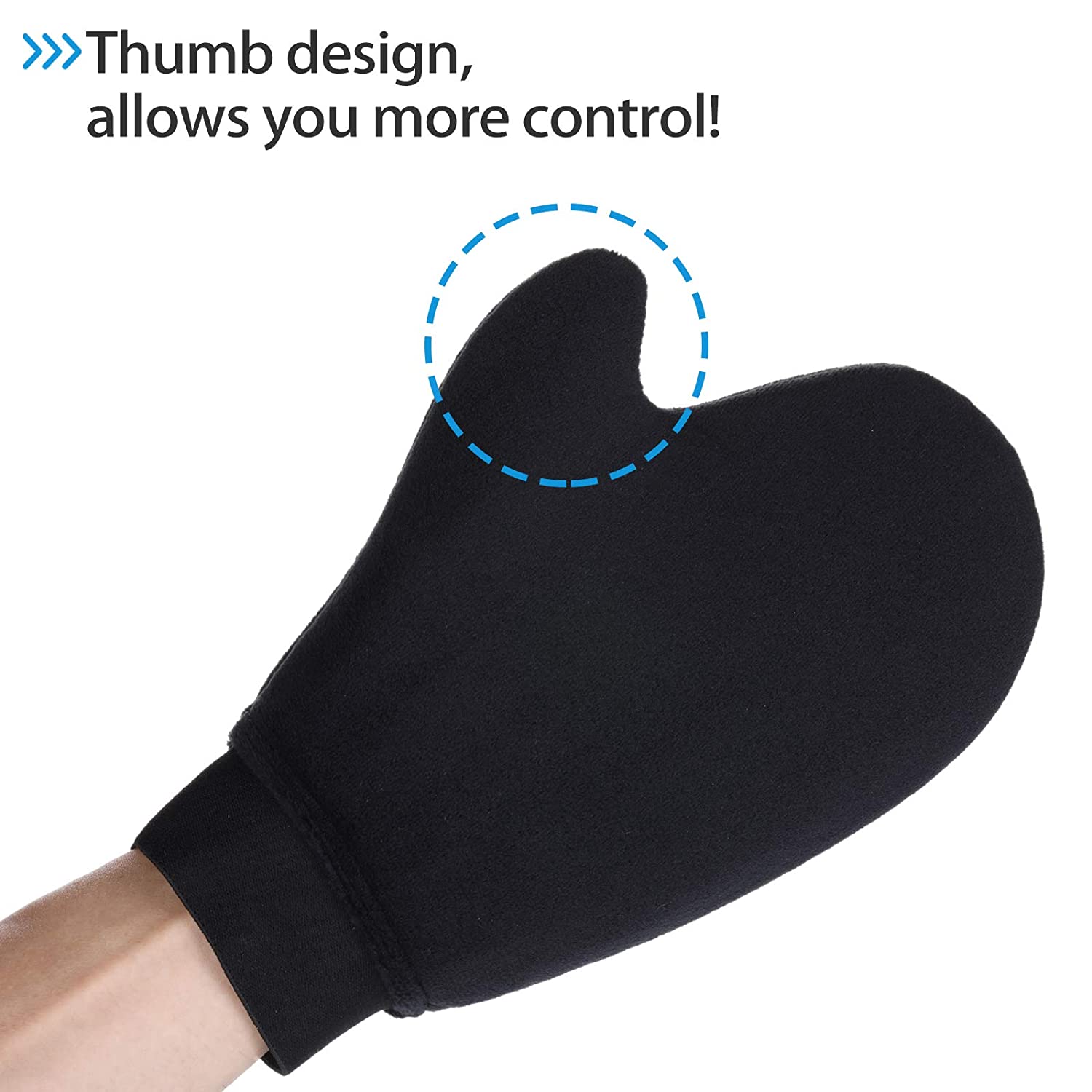 Self Tanning Mitt Applicator, Mini Tanner Mit, Ultra Soft Self Tanning Glove Tanning Mitts with Thum