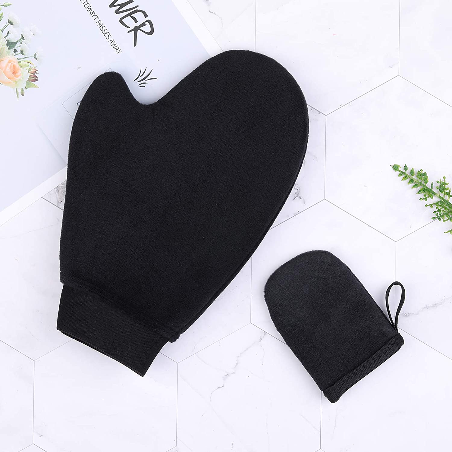 Self Tanning Mitt Applicator, Mini Tanner Mit, Ultra Soft Self Tanning Glove Tanning Mitts with Thum