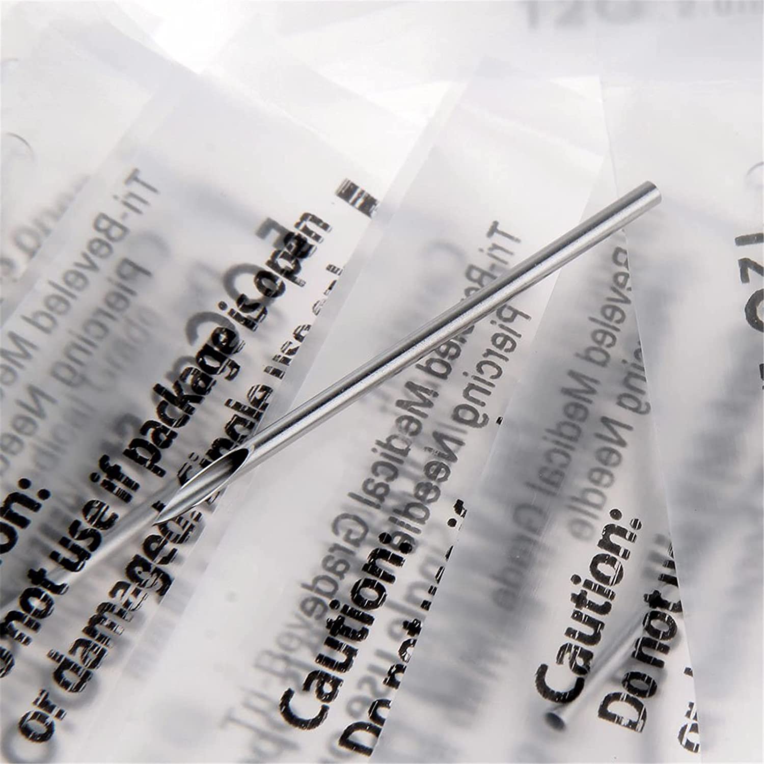 Triangle Slotted Locking Pennington Forceps Piercing Clamps, with 14G 16G 18G 20G Needles for Ear Li