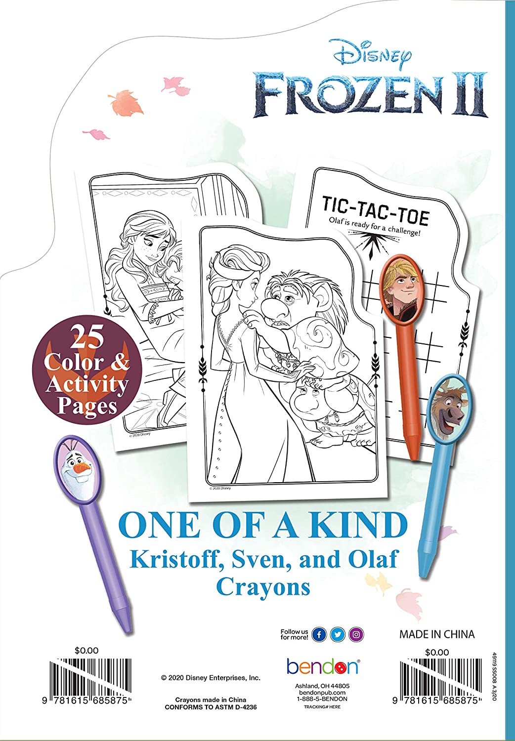 Disney Frozen Elsa and Anna 25-Page Shaped Coloring and Activity Book with 3 Shaped Character Crayon
