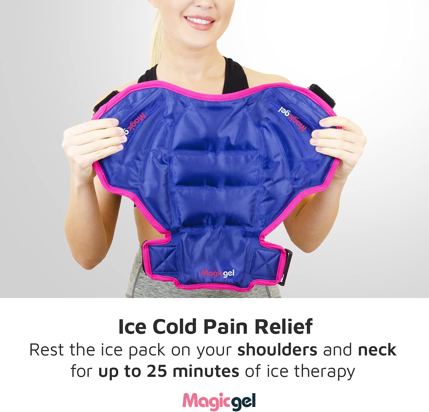 Magic Gel Shoulder Ice Pack - Reusable, Flexible and Long Lasting. Ice Pack for Rotator Cuff Injurie